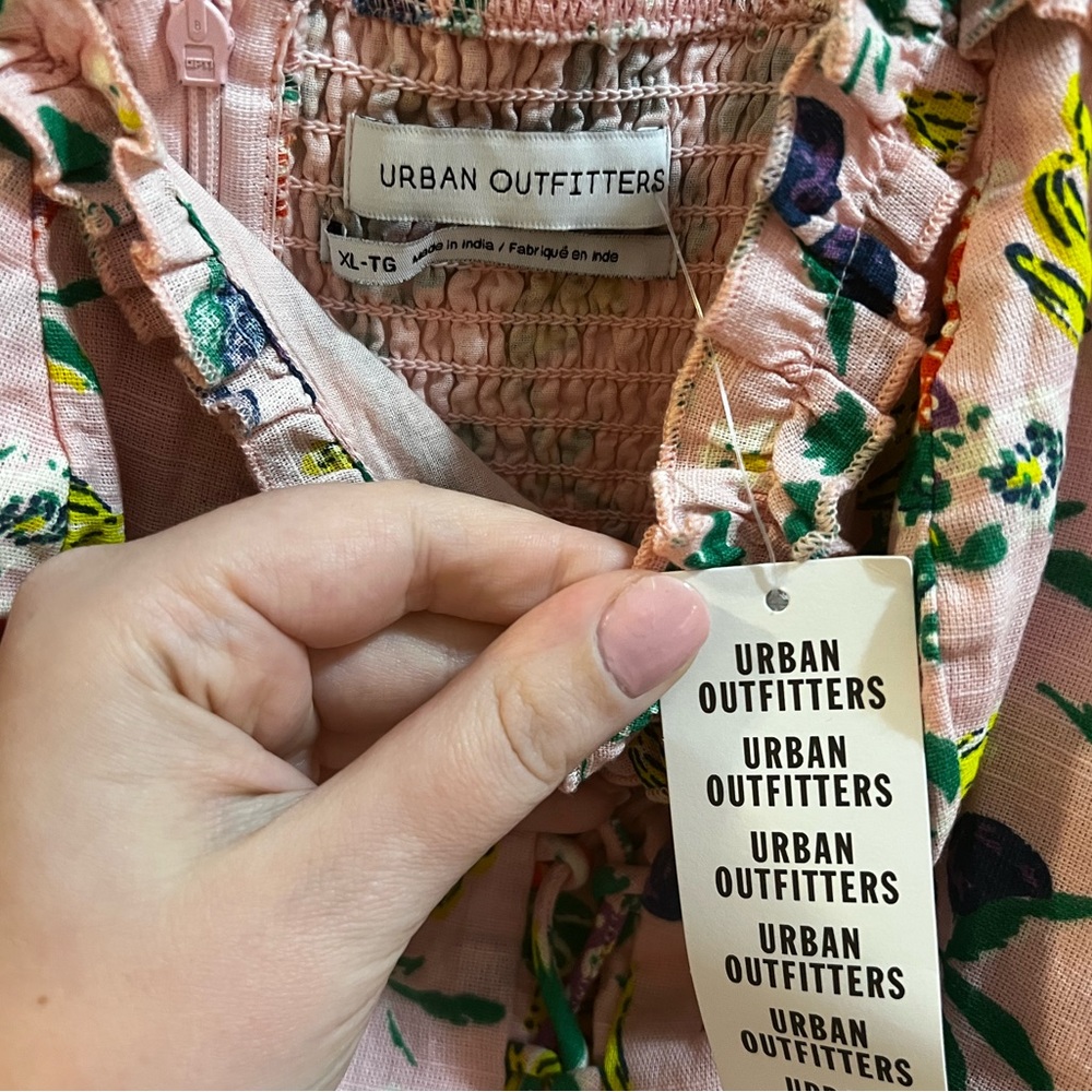 NWT Urban Outfitters Fruity Lace-Up Mini Dress, XL - Picture 4 of 4